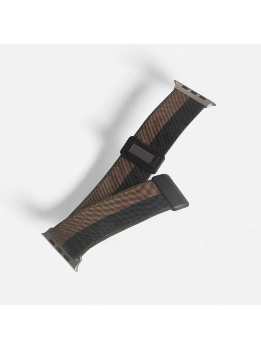 Stylish Black and Brown Apple Watch Strap